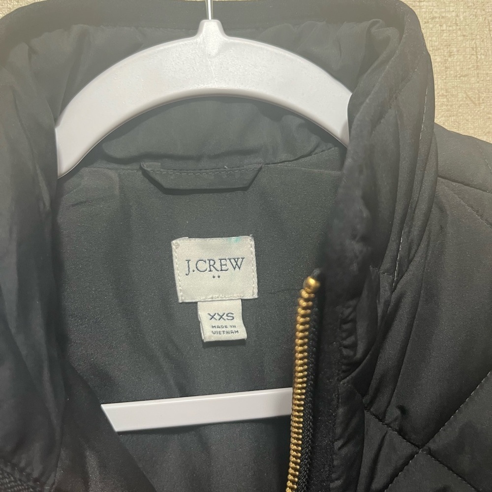 J.Crew XXS puffer vest jacket with snap pockets in black - Picture 2 of 8